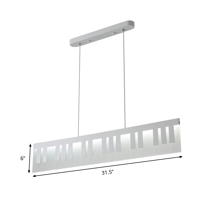 Lámpara de techo de comedor de led acrílico con forma de piano