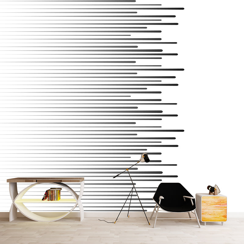 Minimalist Aesthetics Meteor Mural Black-White Waterproofing Wall Decor for Home
