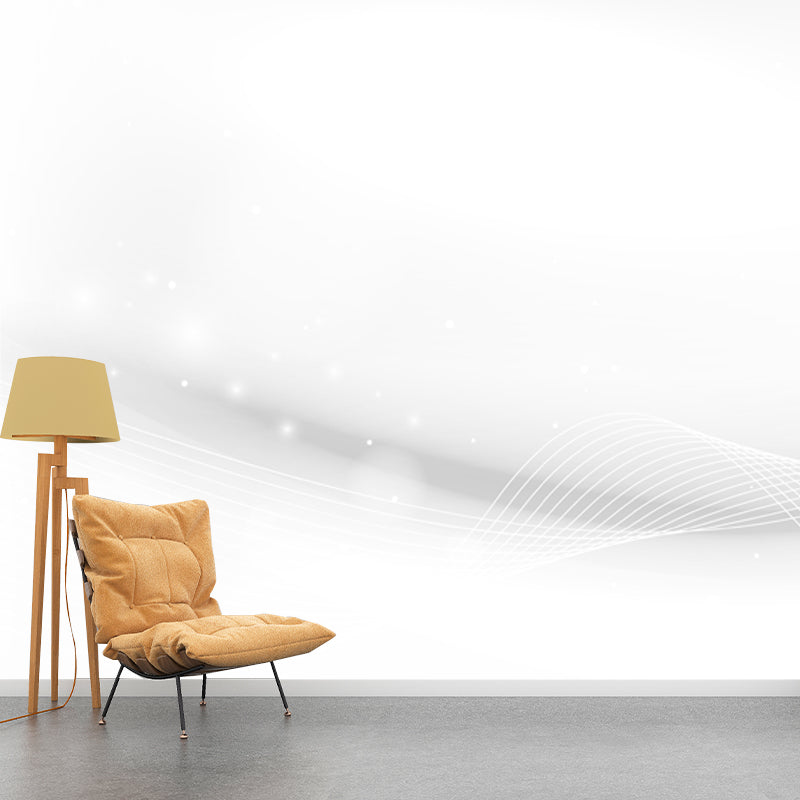 Abstract Mural Wallpaper Minimalistic Moisture Resistant Bedroom Wall Decor, Custom-Print