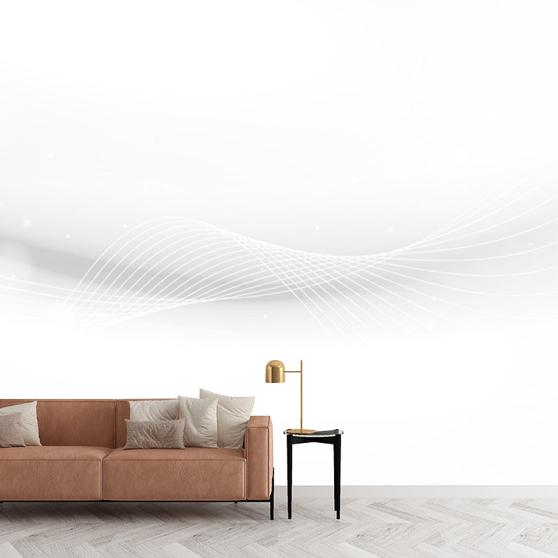 Abstract Mural Wallpaper Minimalistic Moisture Resistant Bedroom Wall Decor, Custom-Print