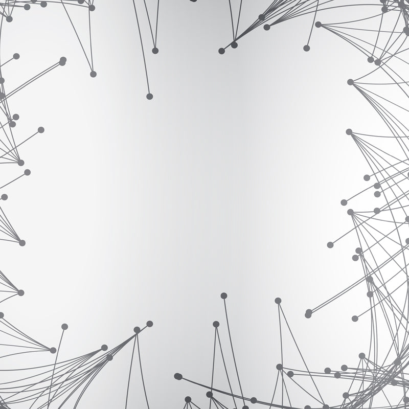 Line Art Border Wallpaper Mural Contemporary Smooth Wall Decor in Black-White for Home