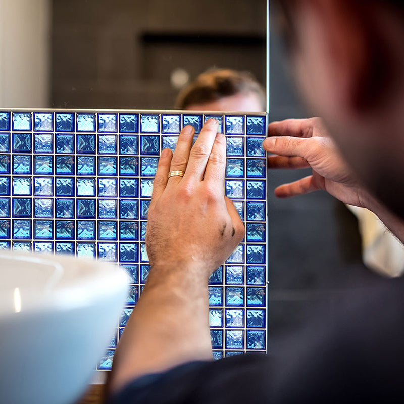 Boho-Chic Tile Wallpaper Panel Multicolored Peel and Stick Wall Art for Bathroom (36 Pcs)