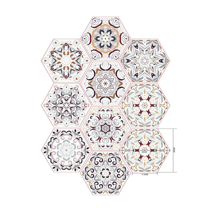 Peel and Stick Snowflakes Wallpaper Panel Bohemian Style PVC Wall Covering, 10-sq ft