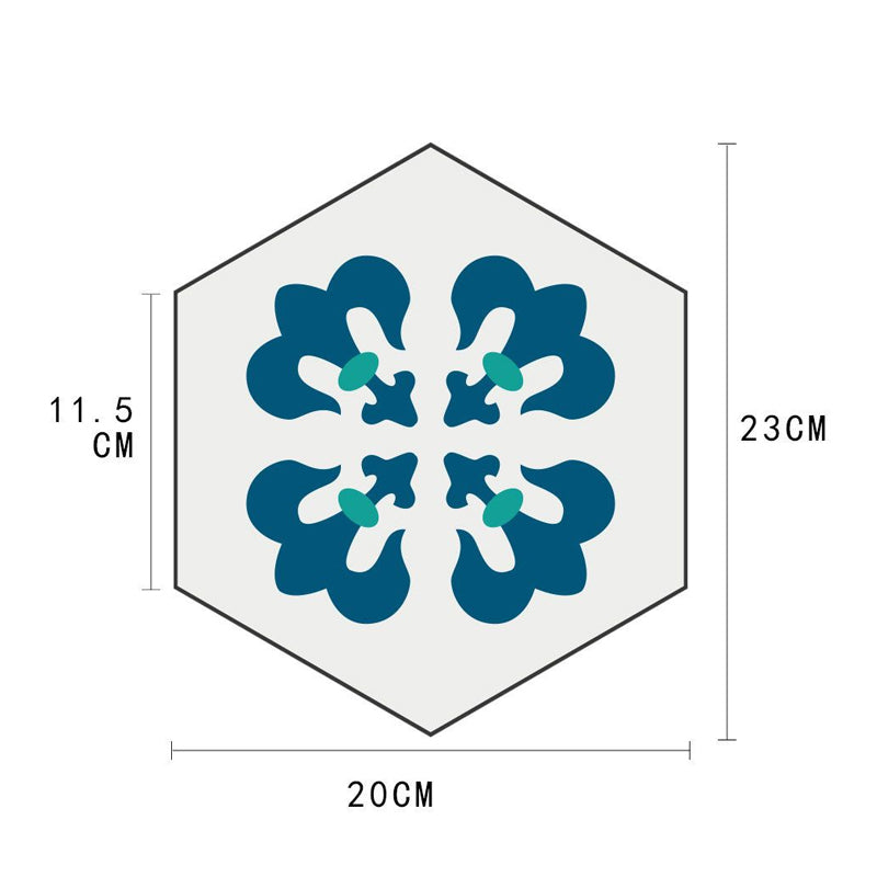 Bohemian Seamless Pattern Wallpaper Panel Blue-Green Geometric Wall Decor, Peel Off