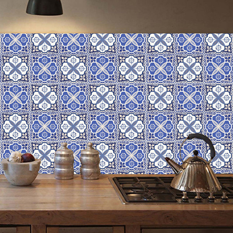 Blue Clover Wallpaper Panel Set Peel and Stick Boho Chic Dining Room Wall Decoration