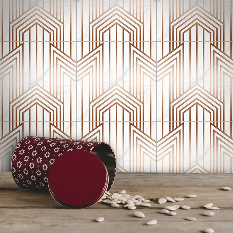 Geometric Wallpaper Panel Set Modern Pick-Up Sticks Restroom Wall Decor, 4.3-sq ft