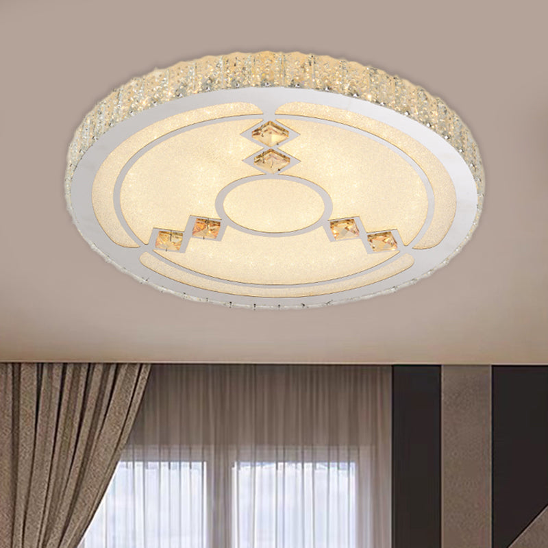 Licencia moderna/Circle Flush Light Bevel corte Glass Dormitorio Led Techo de LED montado en Chrome