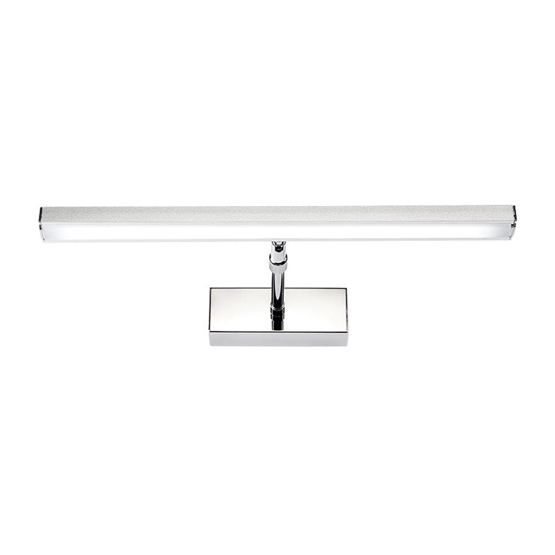 Aluminium rechthoek ijdelheid verlichting eenvoudige stijl 19 "/23" breedte LED SCONCE Wandlicht in chroom, warm/wit licht