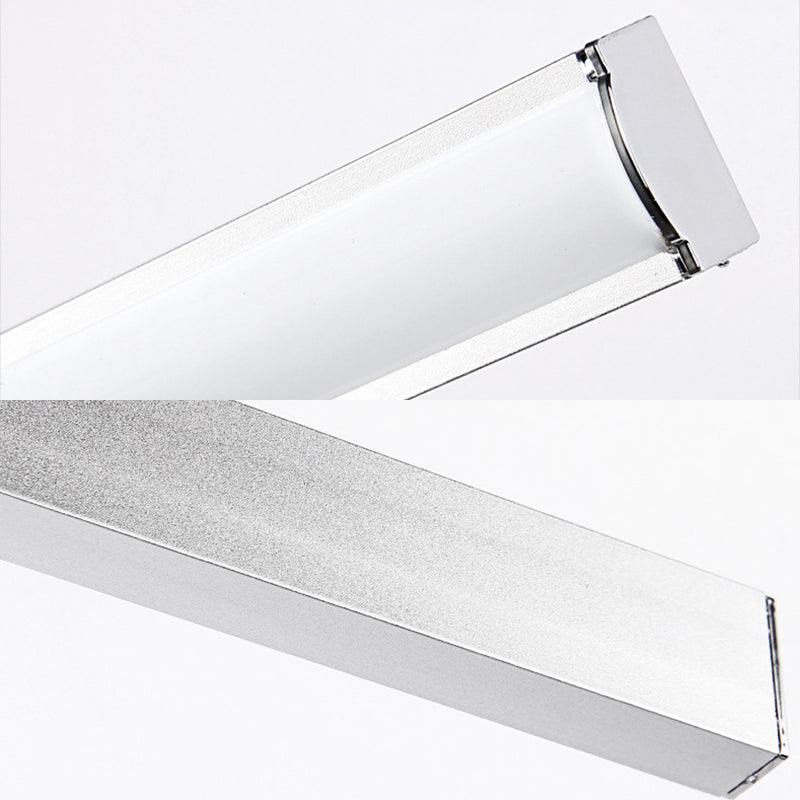 Aluminium rechthoek ijdelheid verlichting eenvoudige stijl 19 "/23" breedte LED SCONCE Wandlicht in chroom, warm/wit licht