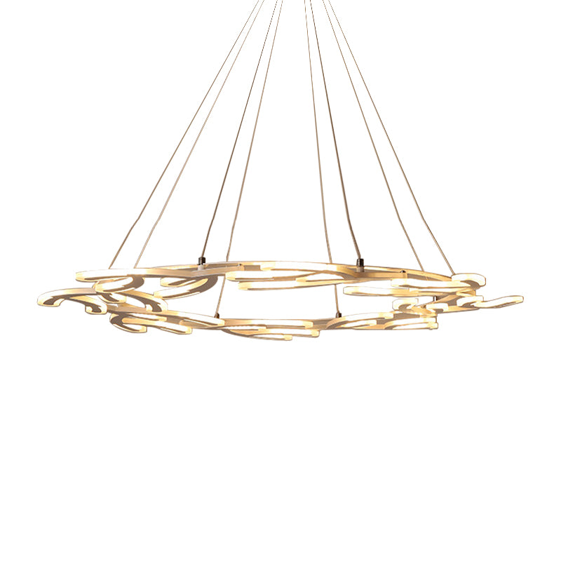 29.5"/37.5"/45" Dia Acrylic Branch Ceiling Light Fixture LED Chandelier Pendant in Warm/White Light