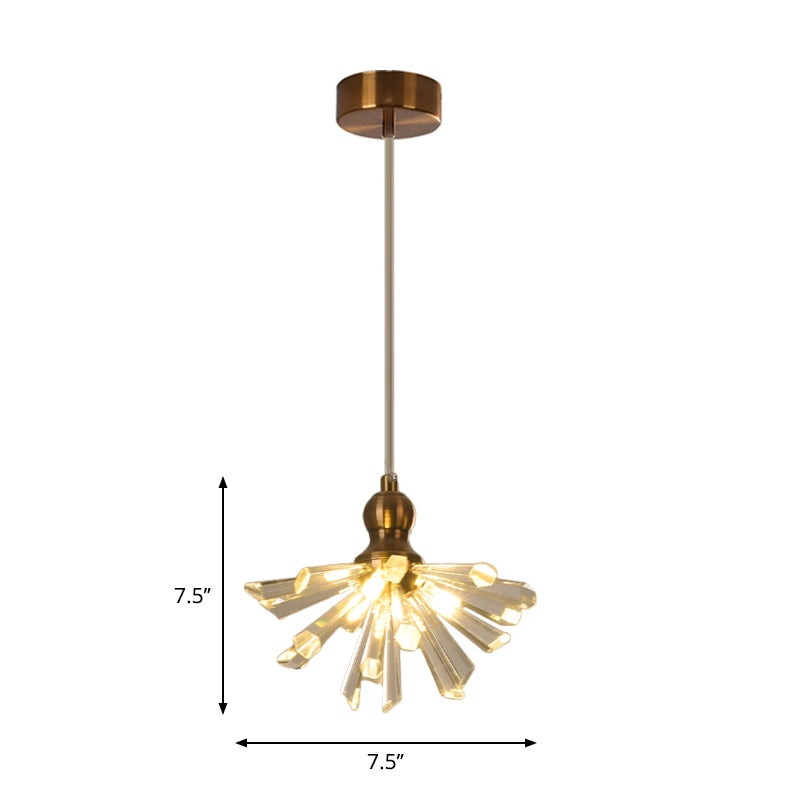 Glass Crystal Glass Crystal Sputnik Multipant Modern 3/6 Heads Sospension Lighting Freet in oro