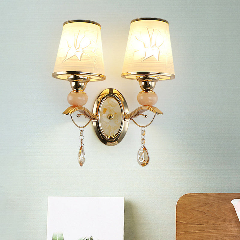 Verre en verre ambre, mur de mur conger