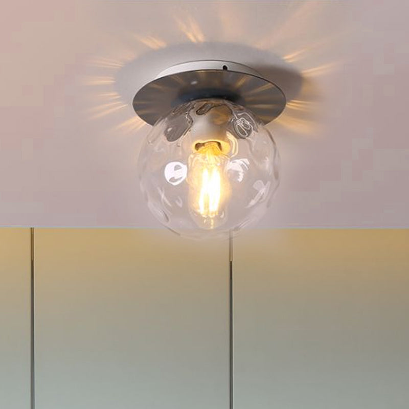 Opal Glass Global Plafonnier encastré moderne à 1 lumière avec auvent gris/blanc/vert/bois