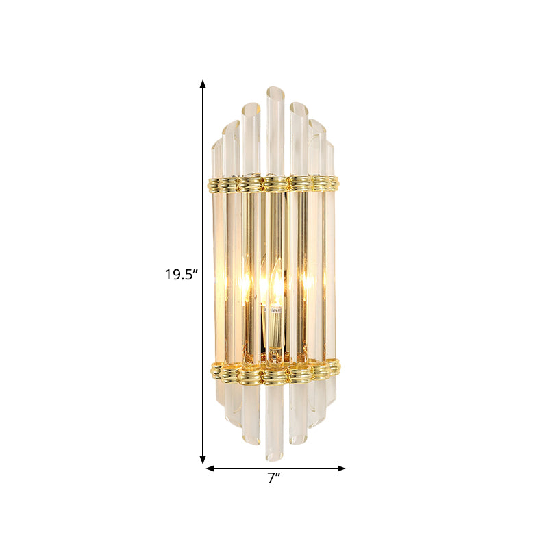 Armed Crystal Tube Mur Moup Éclairage moderniste MODERNISTRE GOLD GOLD MUR PIX LAMPE