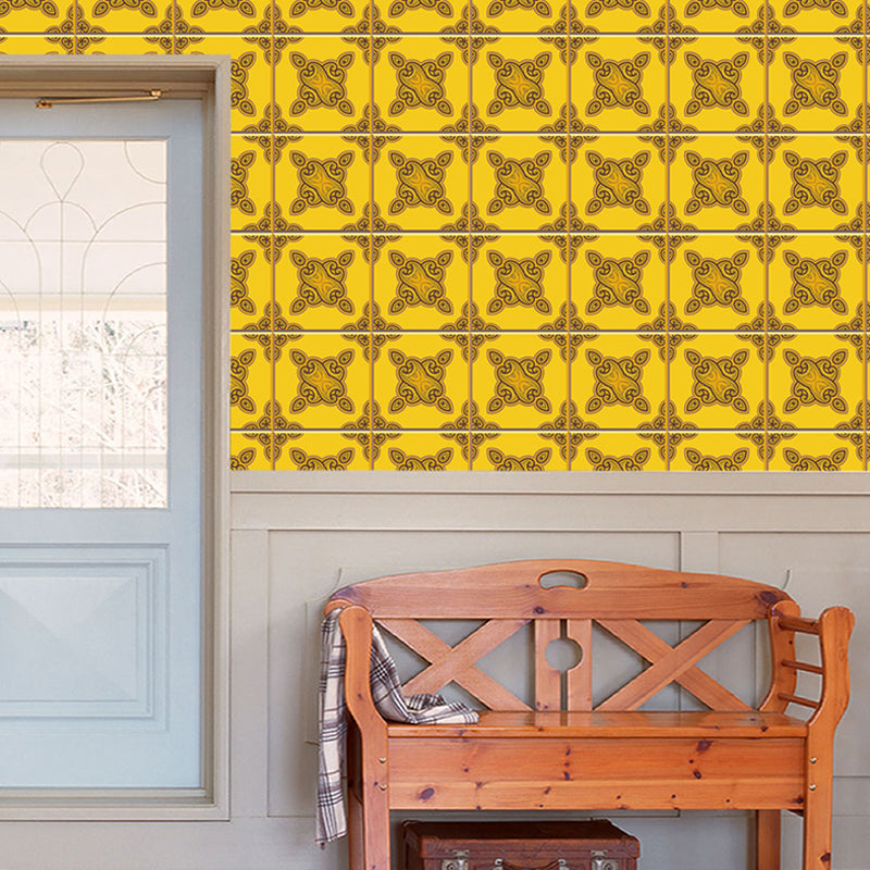 Symmetric Pattern Wallpaper Panel Set Boho Peel and Stick Washroom Wall Decor, 4.3-sq ft