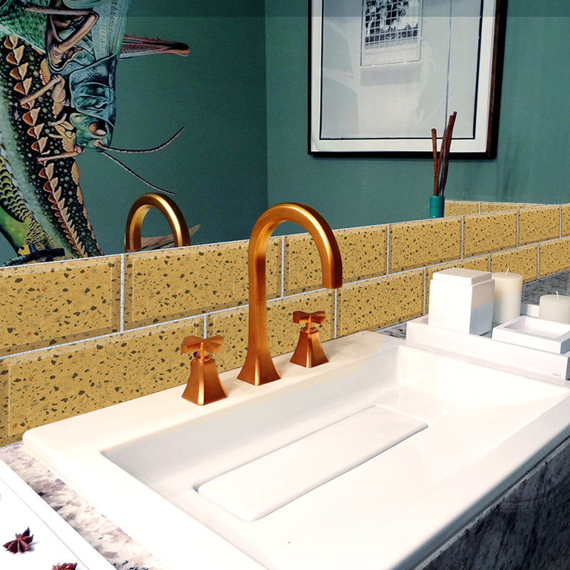 Dark Color Terrazzo Brick Wallpapers Peel and Stick Modernist Kitchen Wall Covering