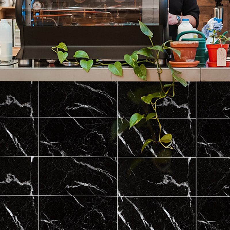 Peel and Paste Marble Wallpaper Panel 23.6' L x 12" W Modern Wall Art for Snack Bar