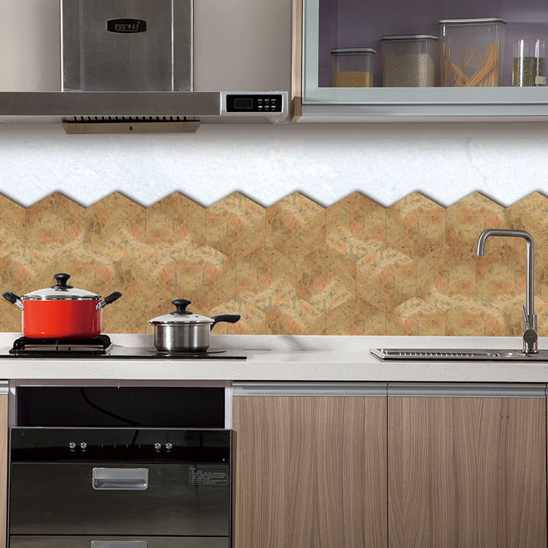 Modernist Faux Granite Peel Wallpapers in Yellow Living Room Wall Covering, 5-sq ft