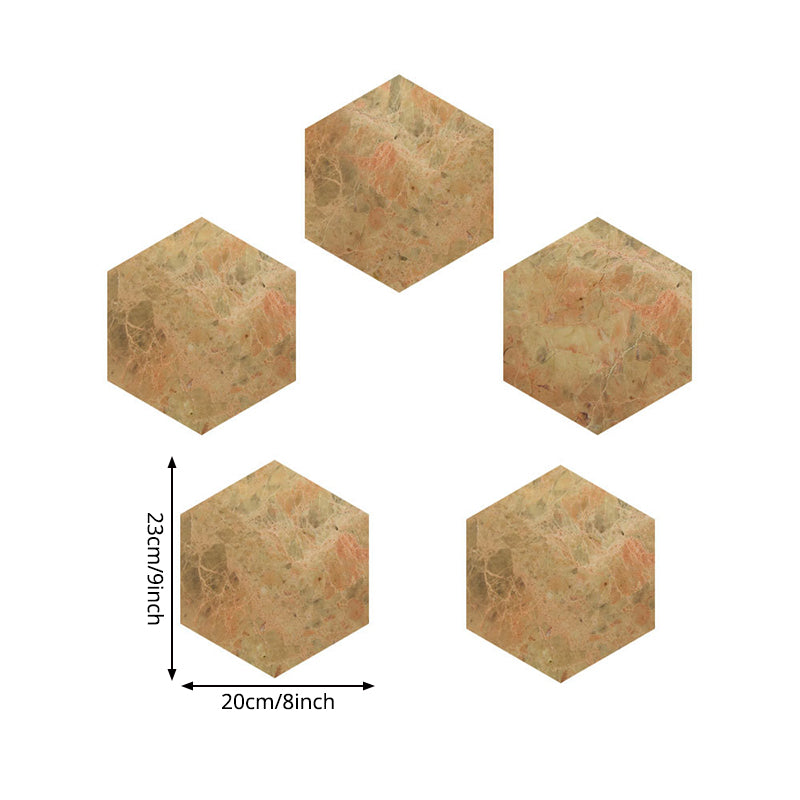 Modernist Faux Granite Peel Wallpapers in Yellow Living Room Wall Covering, 5-sq ft