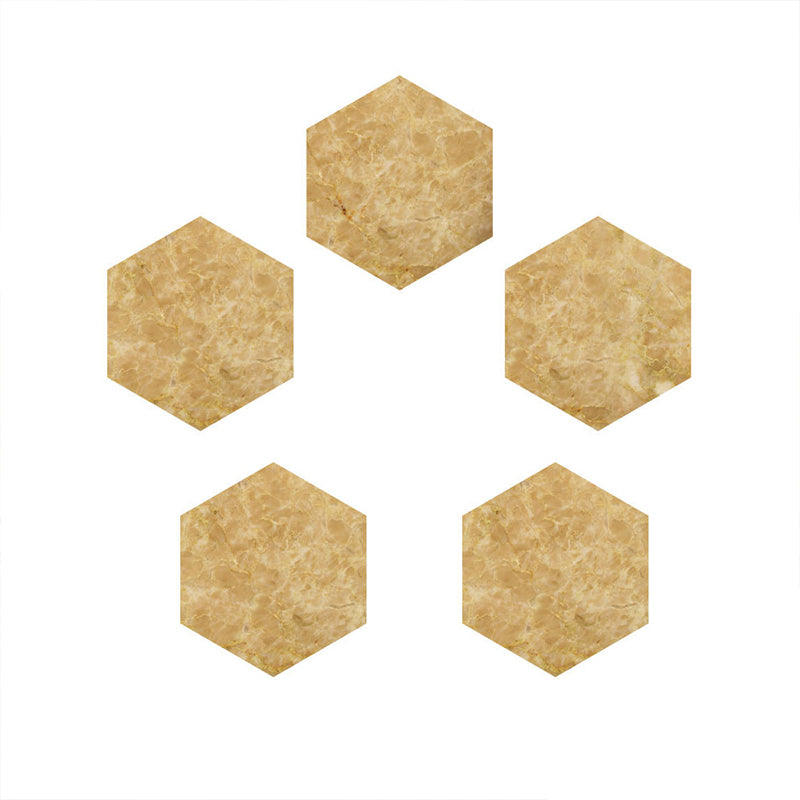 PVC Stick Wallpaper Panel Modern Marble Look Wall Covering in Yellow for Accent Wall