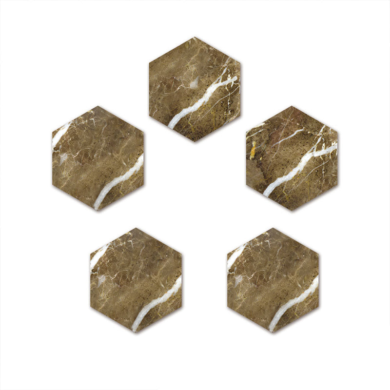 Smooth Brown Wallpapers Contemporary Faux Marble Self-Adhesive Wall Decor for Home