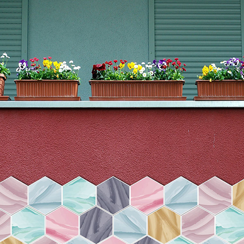 Modern Marble Veining Look Wallpapers Pink-Blue Peel and Stick Wall Art for Living Room