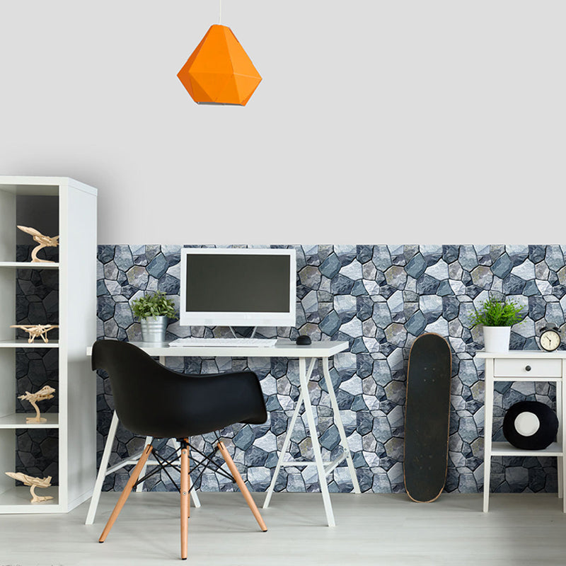 Modern Rock Stone Wallpaper Panels in Grey Peel and Paste Wall Covering for Bathroom