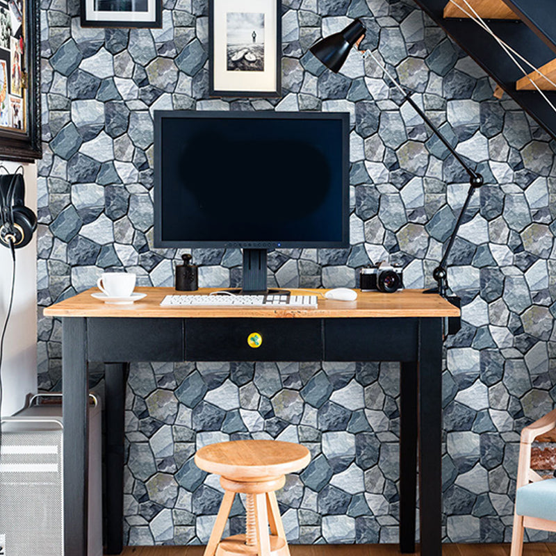 Modern Rock Stone Wallpaper Panels in Grey Peel and Paste Wall Covering for Bathroom