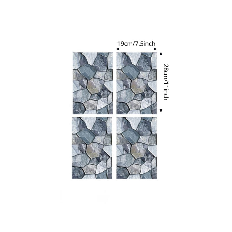 Modern Rock Stone Wallpaper Panels in Grey Peel and Paste Wall Covering for Bathroom