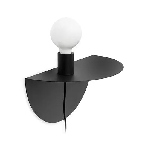 Open Bulb Kids Bedroom Wall Light with Half-Circle Metal 1 Light Nordic Style Sconce Light