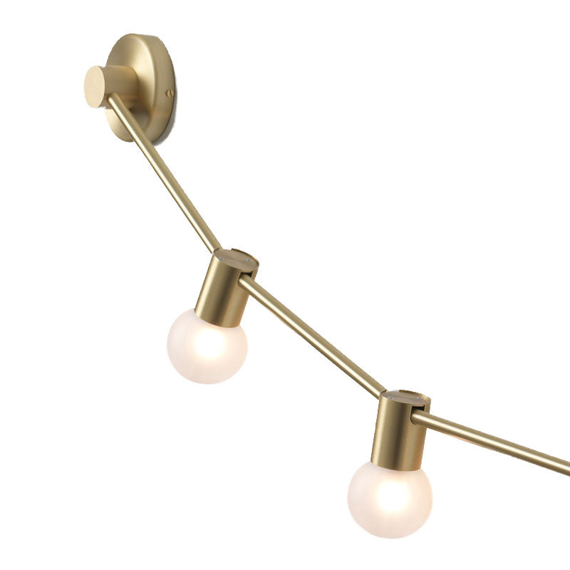 Frosted Glass Bubble Wall Light 5-Light Post Modern Wall Mounted Lamp in Gold