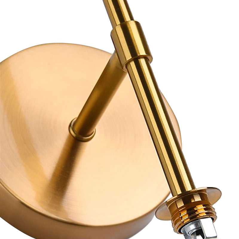 Black/Gold Ball Sconce Light Contemporary 2 Lights Opal Glass Led Flush Mount Wall Sconce