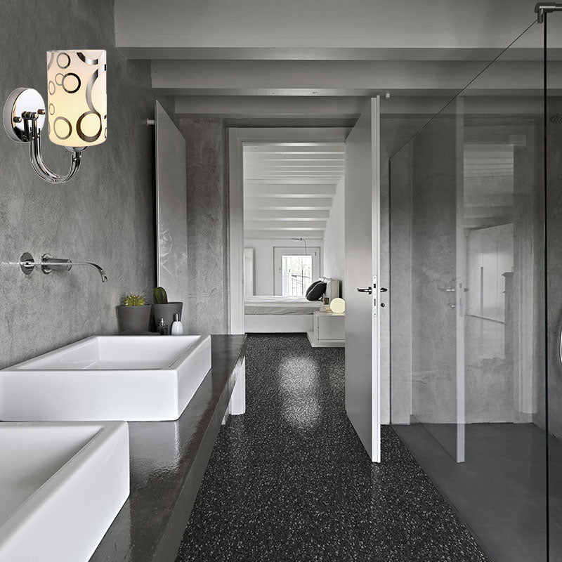 Candinata in vetro Ombra da parata parete Sconce da 1/2 luci moderne lampada a parete in cromo per il letto