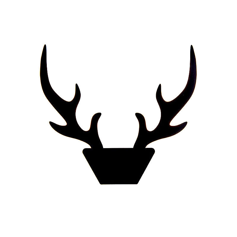 Antlers Acrylic Sconce Light Fixture Art Deco LED White/Black Wall Mounted Lamp in Warm/White Light