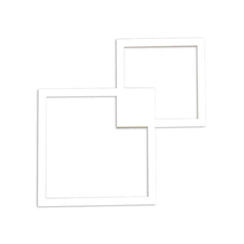 LED Dining Room Sconce Light with Picture-Frame Acrylic Shade Black/White Wall Lighting Ideas in Warm/White Light