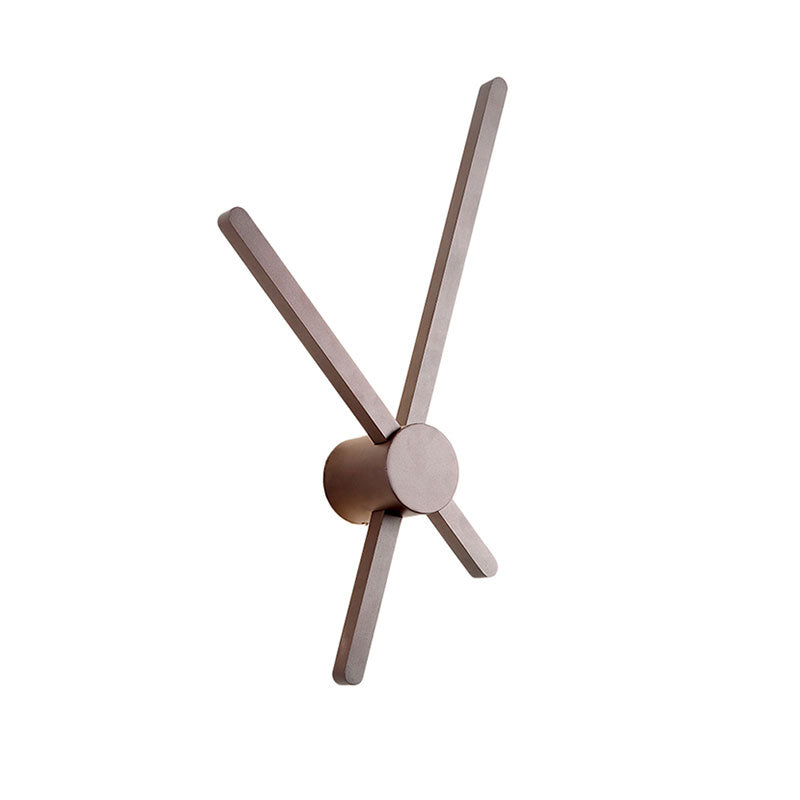 Crossed Lines Sconce Wall Light Metal Post Modern Wall Lamp in Brown for Living Room