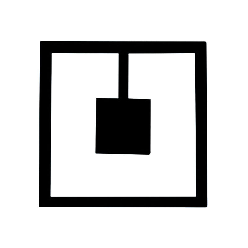 Illuminazione a parete quadrata semplice a LED acrilico Light lampada in sconde in bianco/nero in luce calda/bianca per camera da letto