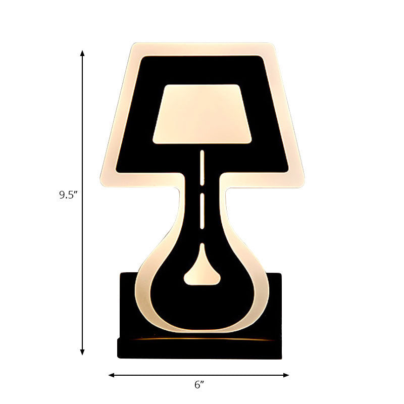 Moderne LED -Wandleuchten mit Acrylschatten schwarz/weißer Schreibtisch -Lampen -Wandbeleuchtung in warmem/weißem Licht