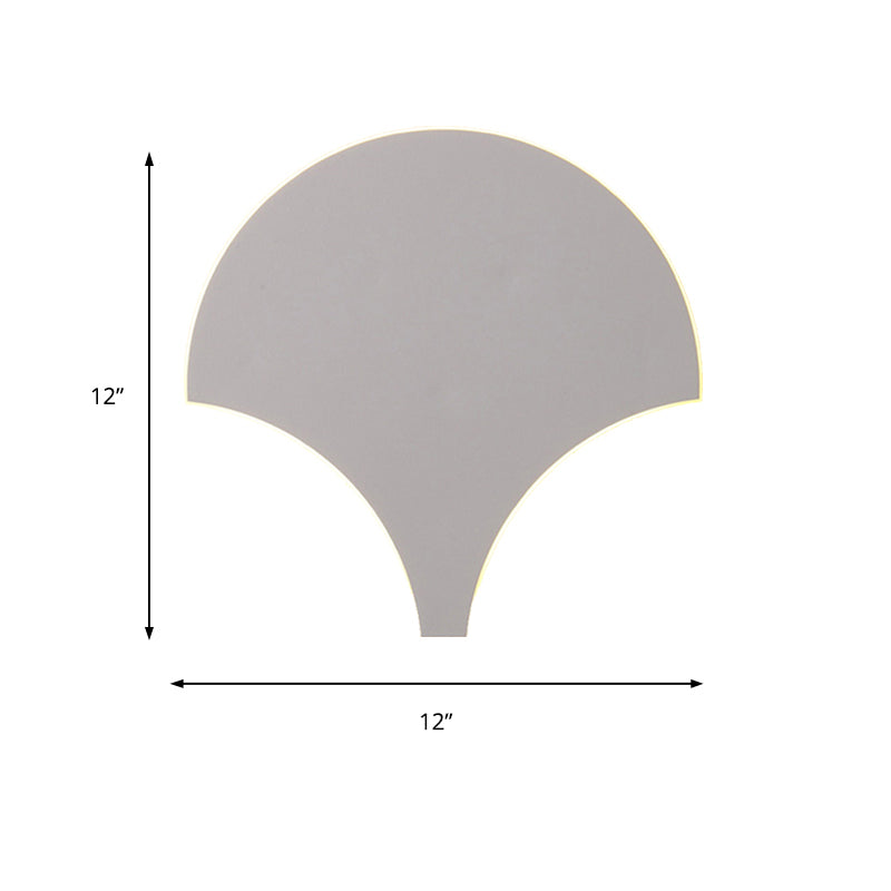 Moderne oude waaiervormige muurlicht metaalgrijs grijze led wand sconce voor slaapkamer badkamer