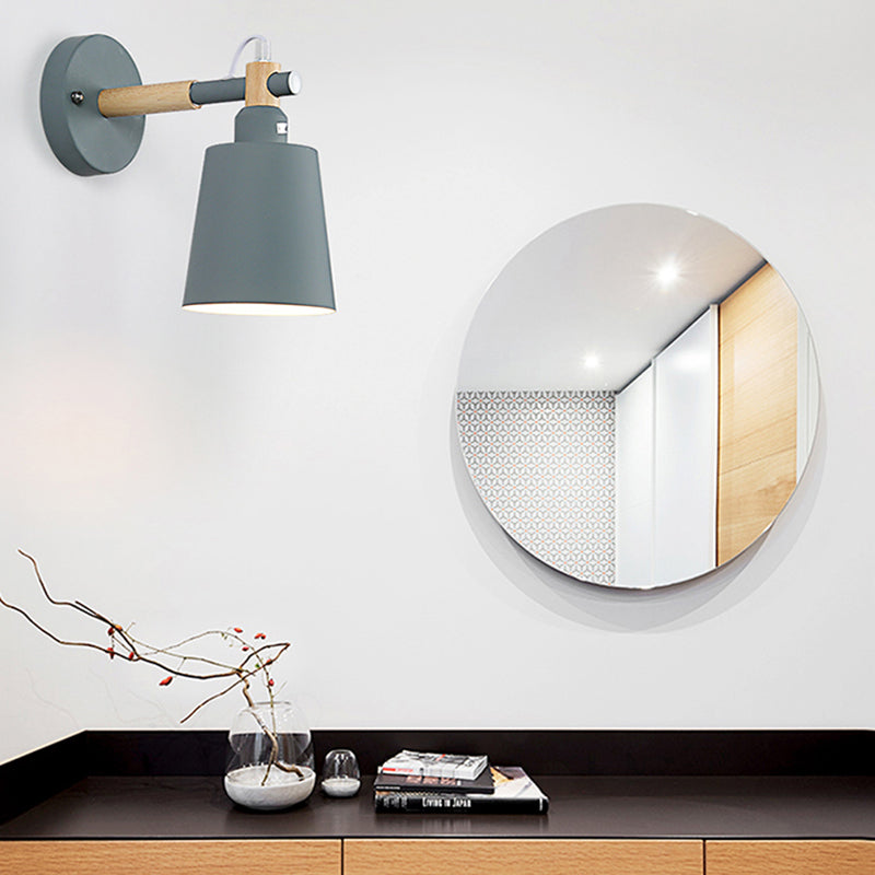 Snoep gekleurde emmer SCONCE Lichthoek Verstelbaar 1 licht Macaron Metal SCONCE LAMP VOOR WINKEL