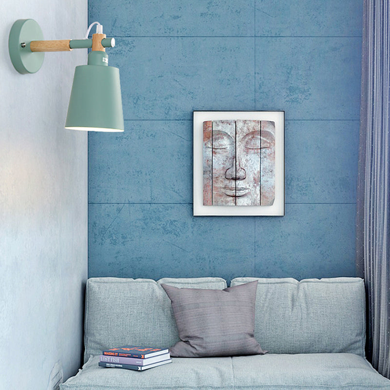 Snoep gekleurde emmer SCONCE Lichthoek Verstelbaar 1 licht Macaron Metal SCONCE LAMP VOOR WINKEL