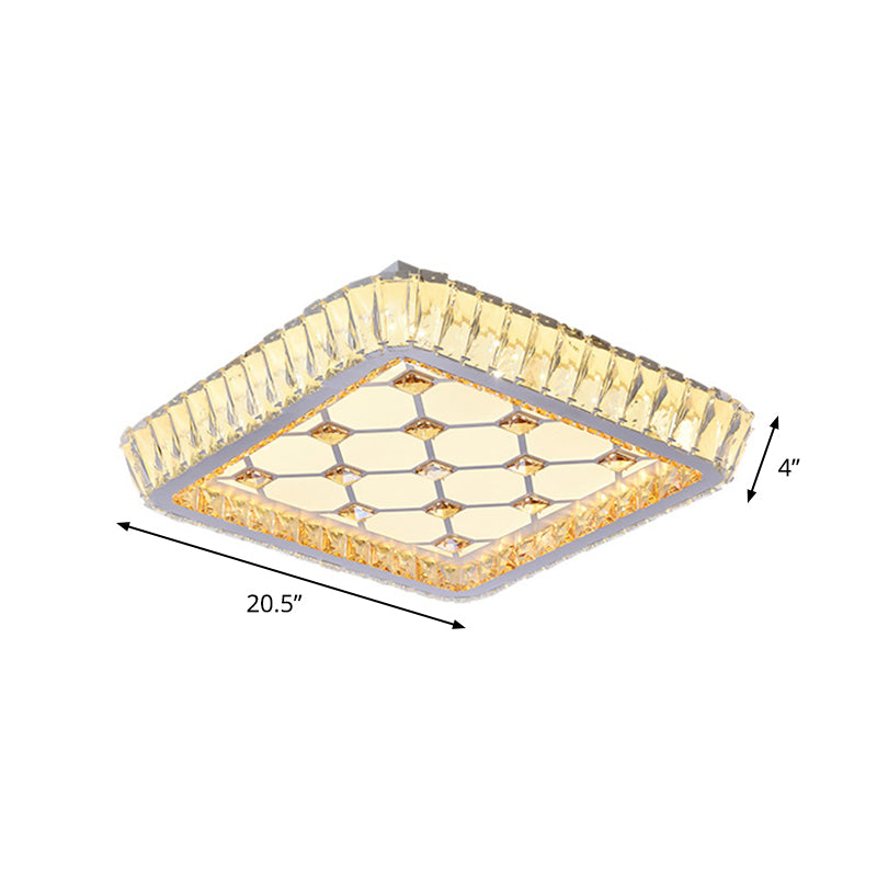 Trellis/Bowknot Crystal Ceiling Flush Contemporary Bedroom LED Flush Mount Lighting in White