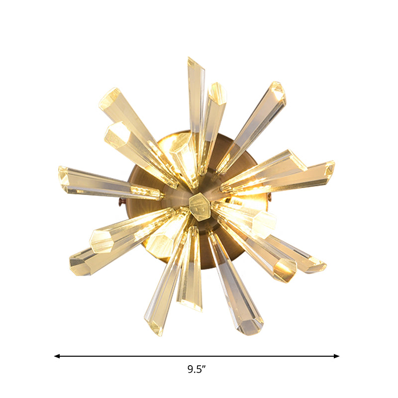 Crystal Rod Sputnik Wand SCONCE Hedendaagse 2-head Gold Wall Mount Lamp in warm/wit licht
