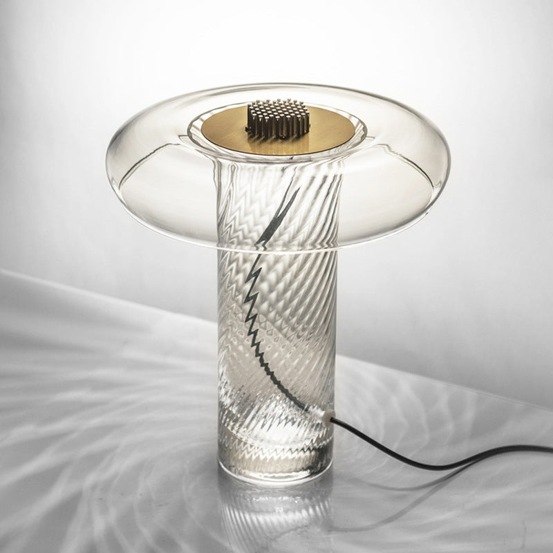 Lampe de table en verre en verre transparent transparent Light Night Creative 1-Light Night Room