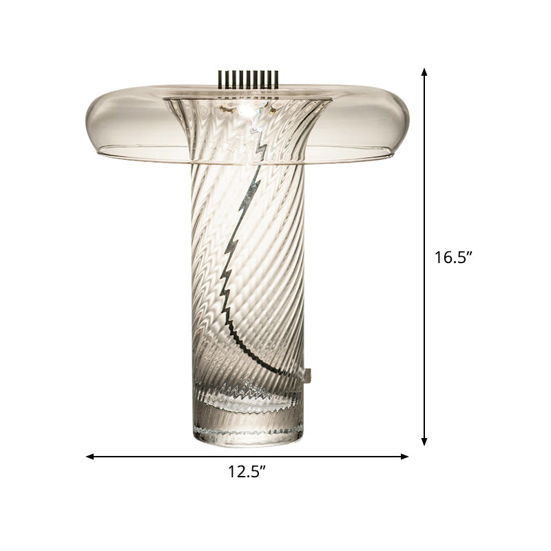 Lampe de table en verre en verre transparent transparent Light Night Creative 1-Light Night Room