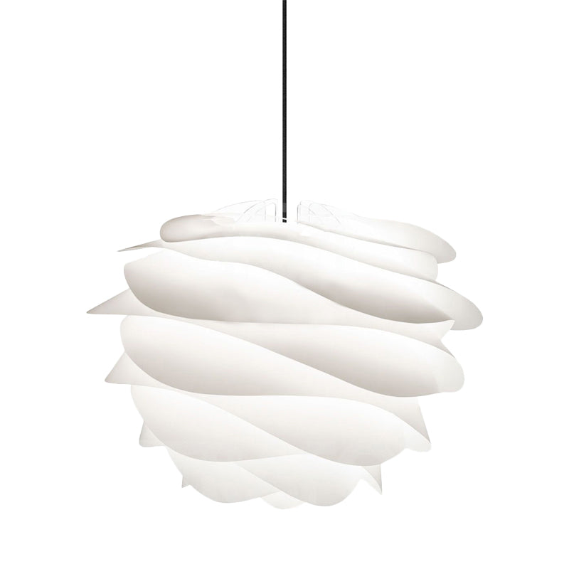 Petali a strati modernisti calare a sospensione a sospensione acrilica a 1 luci di sospensione del soffitto in bianco