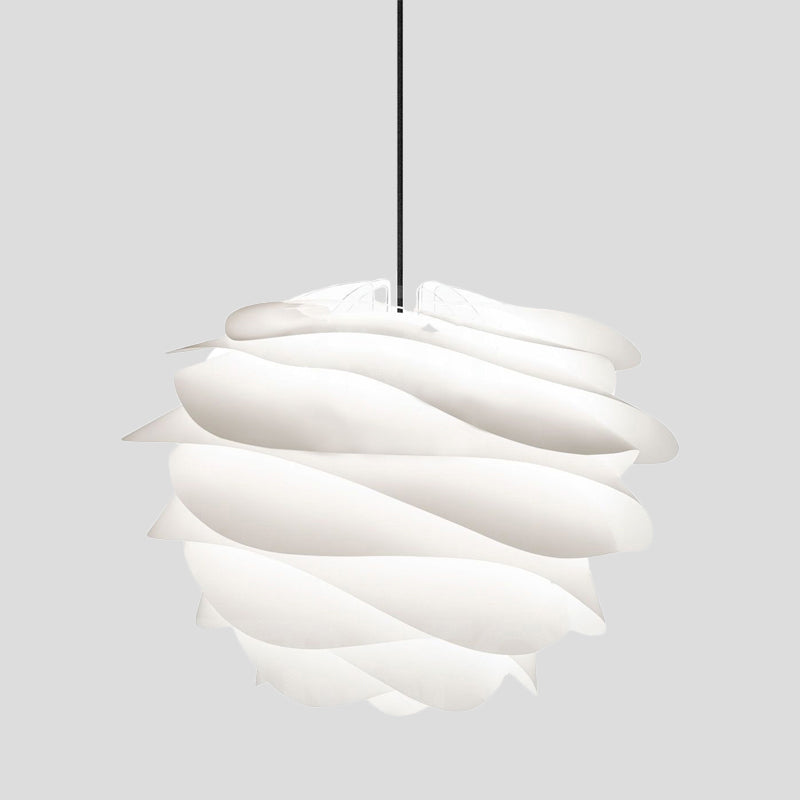 Petali a strati modernisti calare a sospensione a sospensione acrilica a 1 luci di sospensione del soffitto in bianco