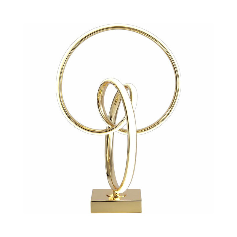 Acrylic Twisted Table Light Simple Polished Gold LED Night Stand Lamp in Warm/White Light