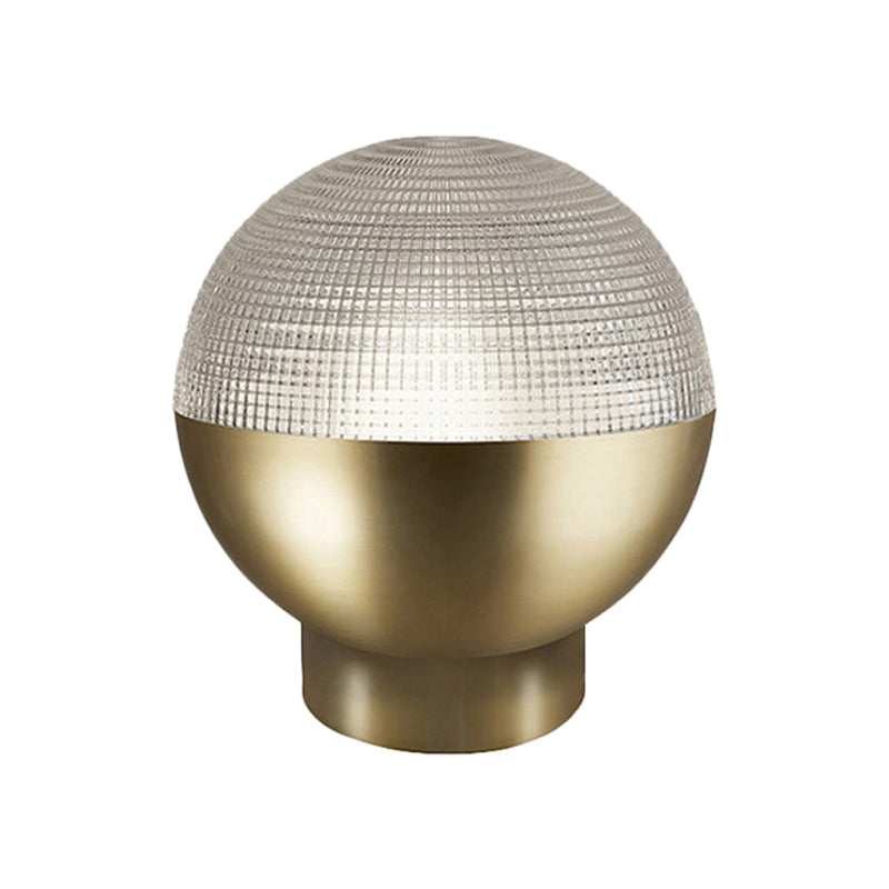 Eenvoudige wereldwijde prismatische glazen nachtlamp 1 hoofdtafelverlichting in zwart/goud voor woonkamer