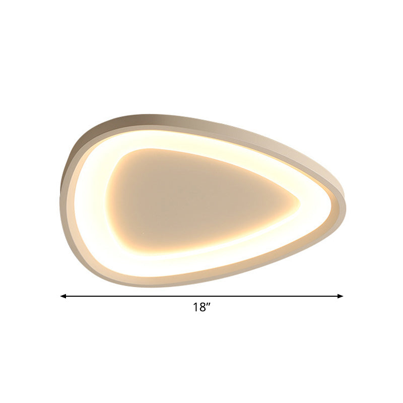 Raindrop Led Sottile LED Soffitto Illuminazione Semplice Aluminum White Flush Montato Lampada a Warm / White Light per Kitchen, 18 "/23.5" W